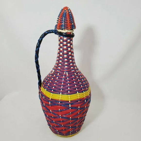 Vintage VIRESA Glass Demijohn Bottle Wine Decanter - Picture 1 of 11